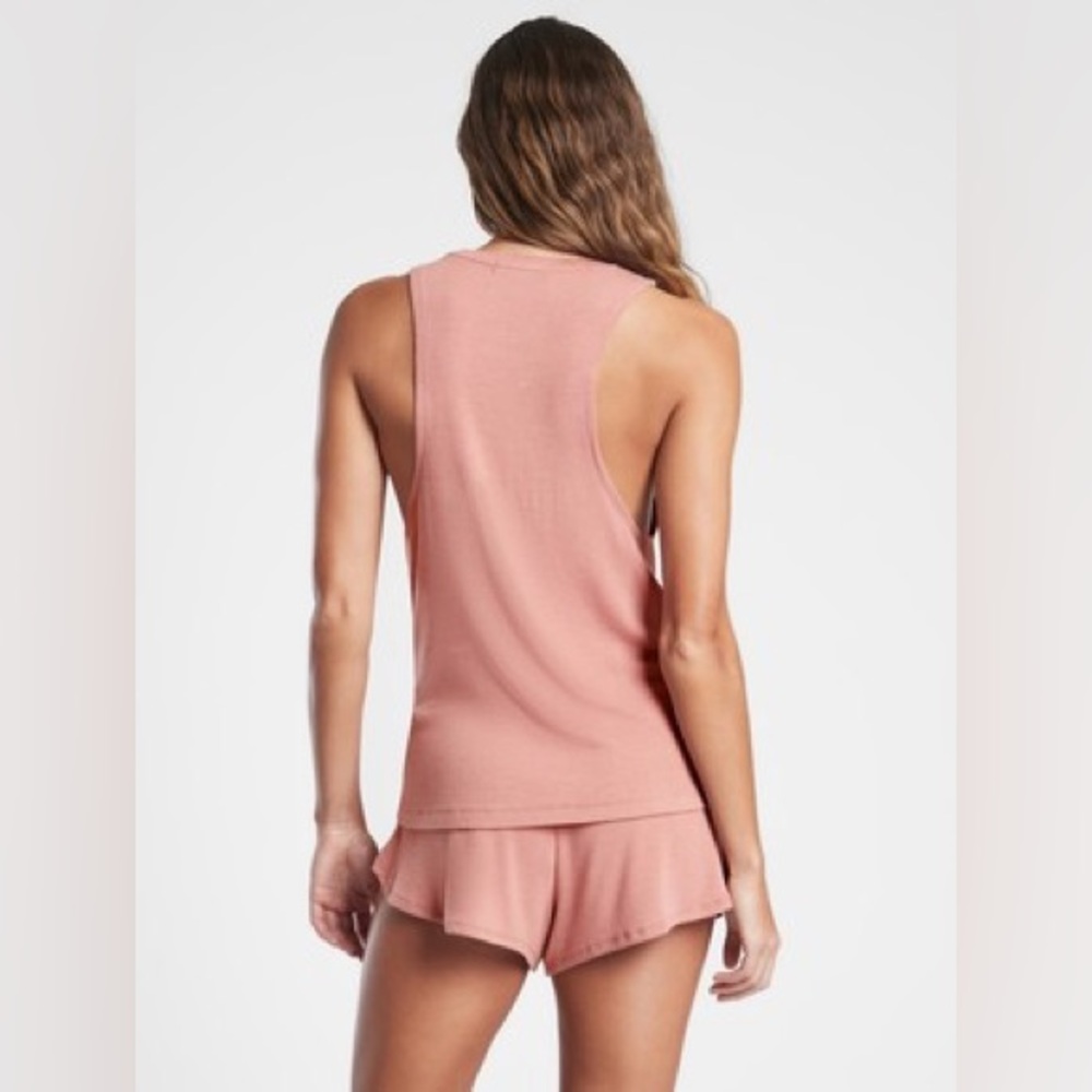 ATHLETA🥇 Well Rested Rib Sleep Tank Top Pink Size Small - Picture 2 of 6